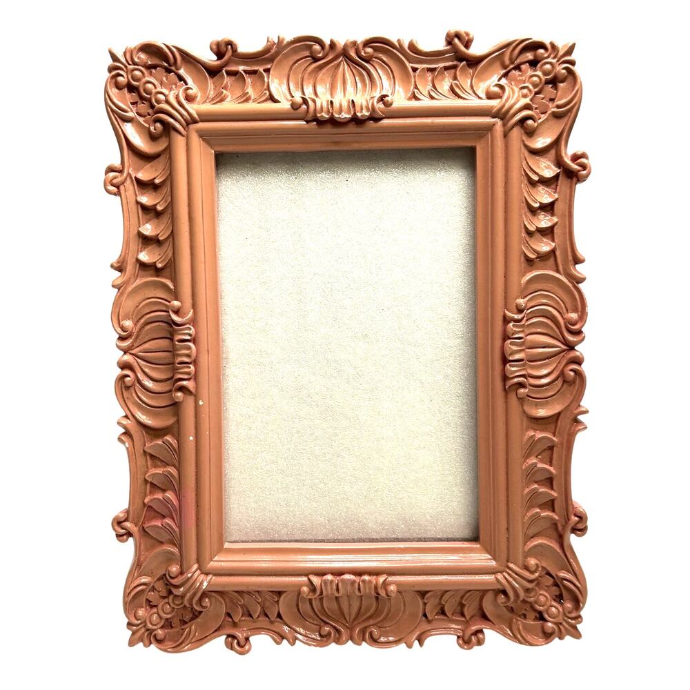 Sicura Italian Baroque Frame Mauve Ornate Resin 4x6 Vintage